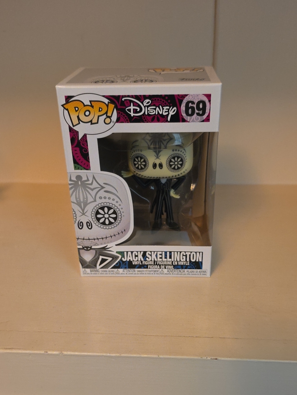 Disney Jack Skellington Pop! Vinyl Figure - Black & White with Pink Accents